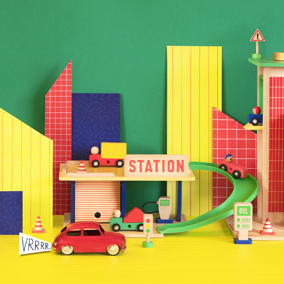 Moulin Roty Grand Garage - Dans la Ville - Mes premiers jouets