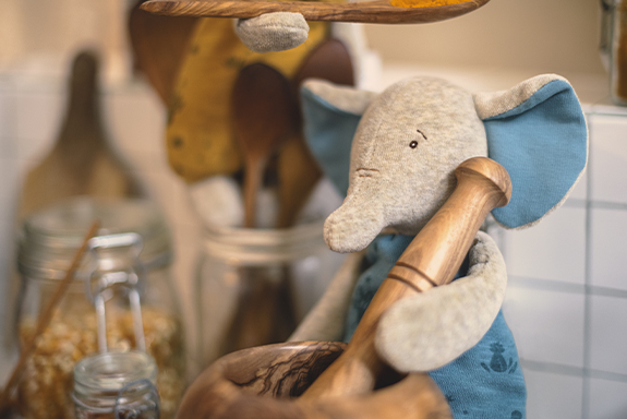 Doudou personnalisé Eléphant Sous mon Baobab - Moulin Roty - Rêve de Lutin