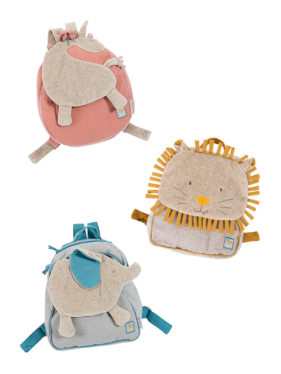 Sac à dos lion Sous mon baobab MOULIN ROTY, Vente en ligne de Sac