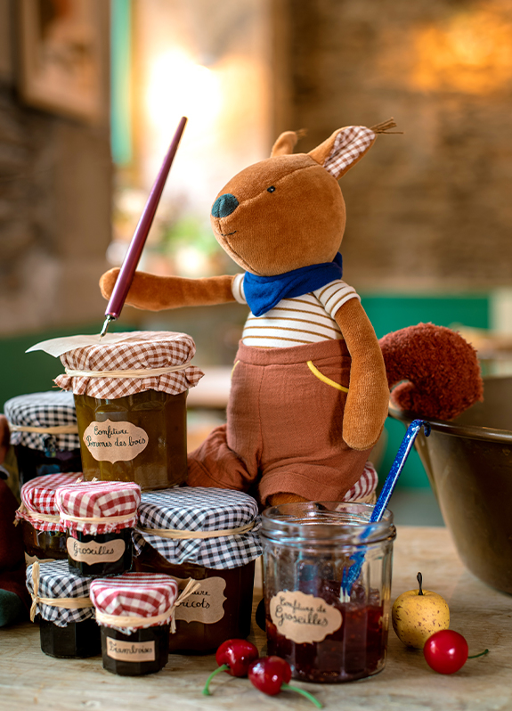 Moulin Roty - Anneau de dentition Fraise - Pomme des bois - Le Petit Zèbre